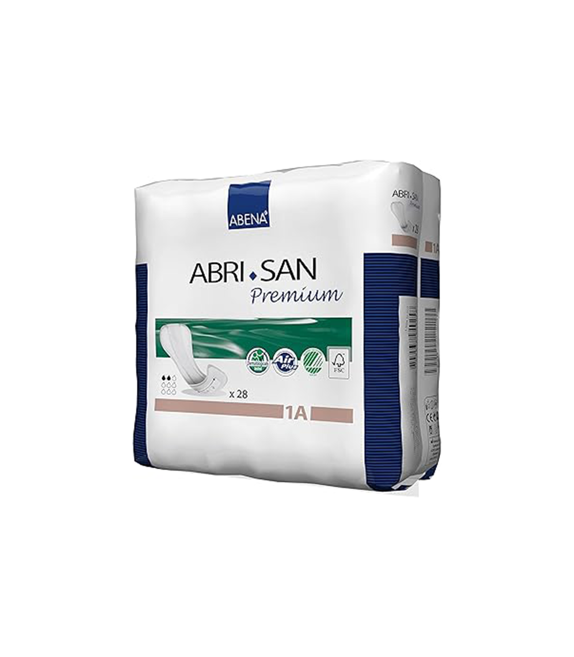 Abena Abri-San Premium Incontinence Pads, Ultra Light Absorbency, Size 1A, 28 Count