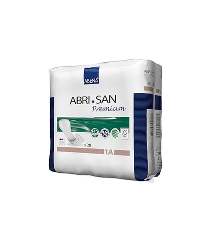 Abena Abri-San Premium Incontinence Pads, Ultra Light Absorbency, Size 1A, 28 Count