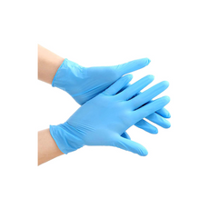 Blue Nitrile Disposable Gloves, Powder Free, Food Grade Gloves 100 Pcs (Large)