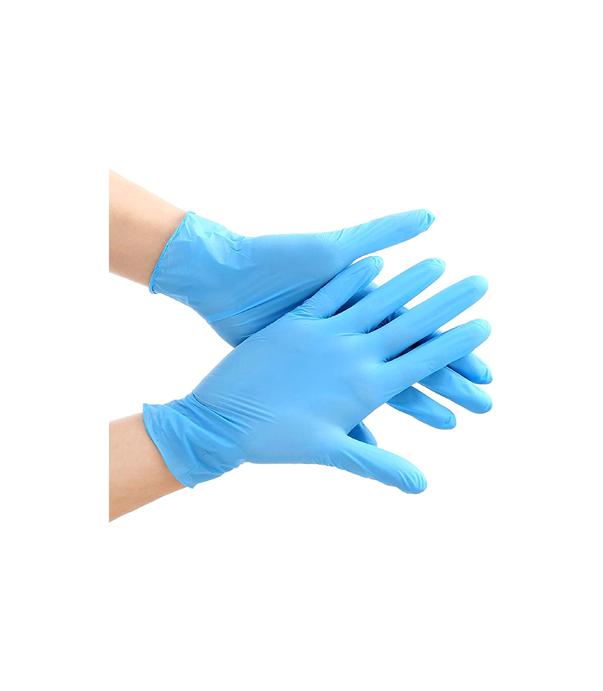 BSJ Fixings Blue Nitrile Disposable Gloves, Powder Free, Food Grade Gloves 100 Pcs (Large)