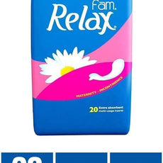 Fam Relax Natural Cotton Feel,Maternity Sanitary Pads,20 Pads
