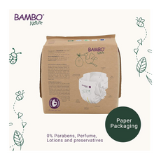 Bambo Nature Premium Eco Nappies – Size 1 Newborn (2–4 kg / 4–9 lb), 132-Pack
