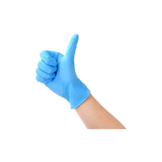 Blue Nitrile Disposable Gloves, Powder Free, Food Grade Gloves 100 Pcs (Large)