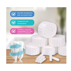 400 Count Dental Gauze Rolls Cottons Pads 1.5 Inch, 100% Cotton, Dentist Cotton Rolls Cotton Ball for Dental Clinic