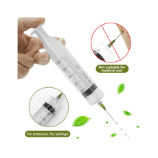 6Pcs 60ML Plastic Syringe with Measurement, Feeding, Needle, lab, Reusable syringes Set , with 6 Needle Caps, Ideal for Watering, Refilling, Oil or Glue Applicator, Feeding Pets