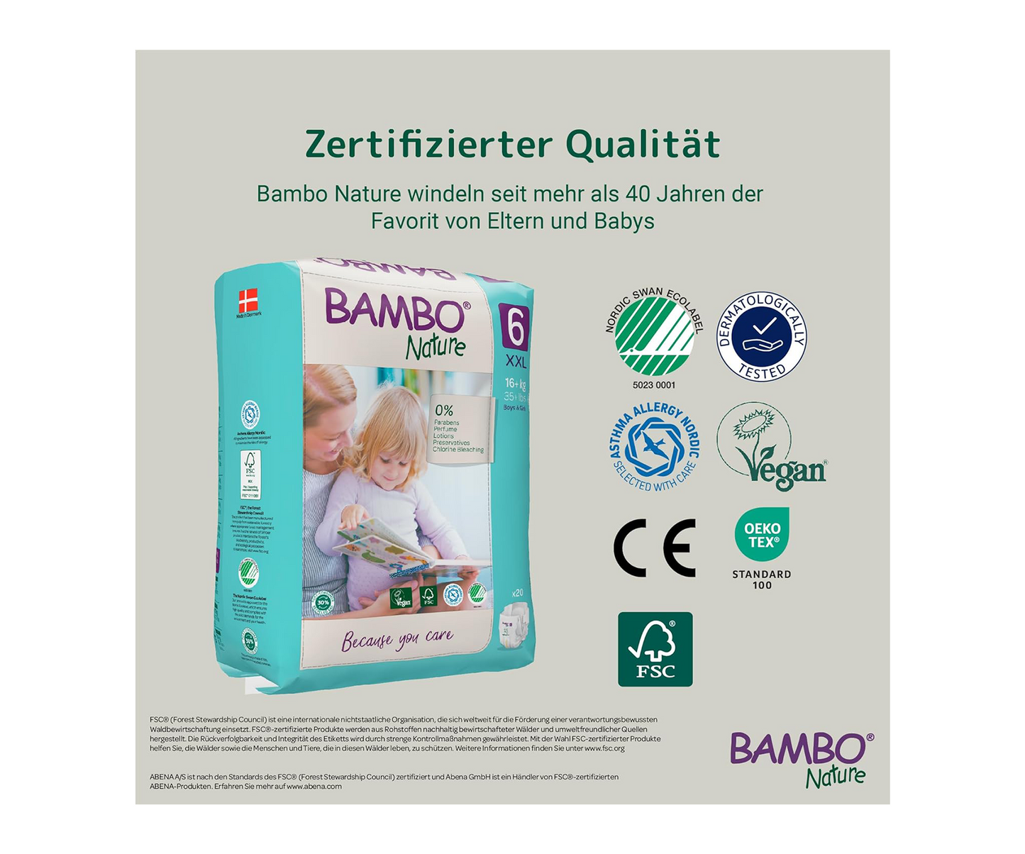 Bambo Nature Premium Eco Nappies – Size 6 (16+ kg / 35+ lb), XXL, 20 Pack