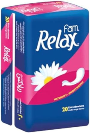 Fam Relax Natural Cotton Feel,Maternity Sanitary Pads,20 Pads