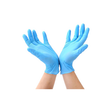 Blue Nitrile Disposable Gloves, Powder Free, Food Grade Gloves 100 Pcs (Large)