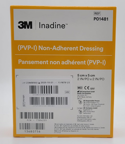 Inadine 5cm x 5cm Box of 25