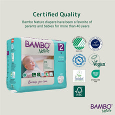Size 2 Nappies Premium Eco Nappies, Eco-Labelled Sustainable Nappies, Enhanced Leakage Protection, Secure & Comfortable Baby Nappies, Secure & Comfortable - (7-13lb/3-6kg), Mini, 30PK