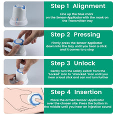 Sinocare iCan i3 Continuous Glucose Monitor 15 Days CGM Sensor Blood Sugar Monitoring Diabetes Management Smart Glucose Device Automatically Real-time 3 Minutes Readings Updates Tracking via App - iHealthcare