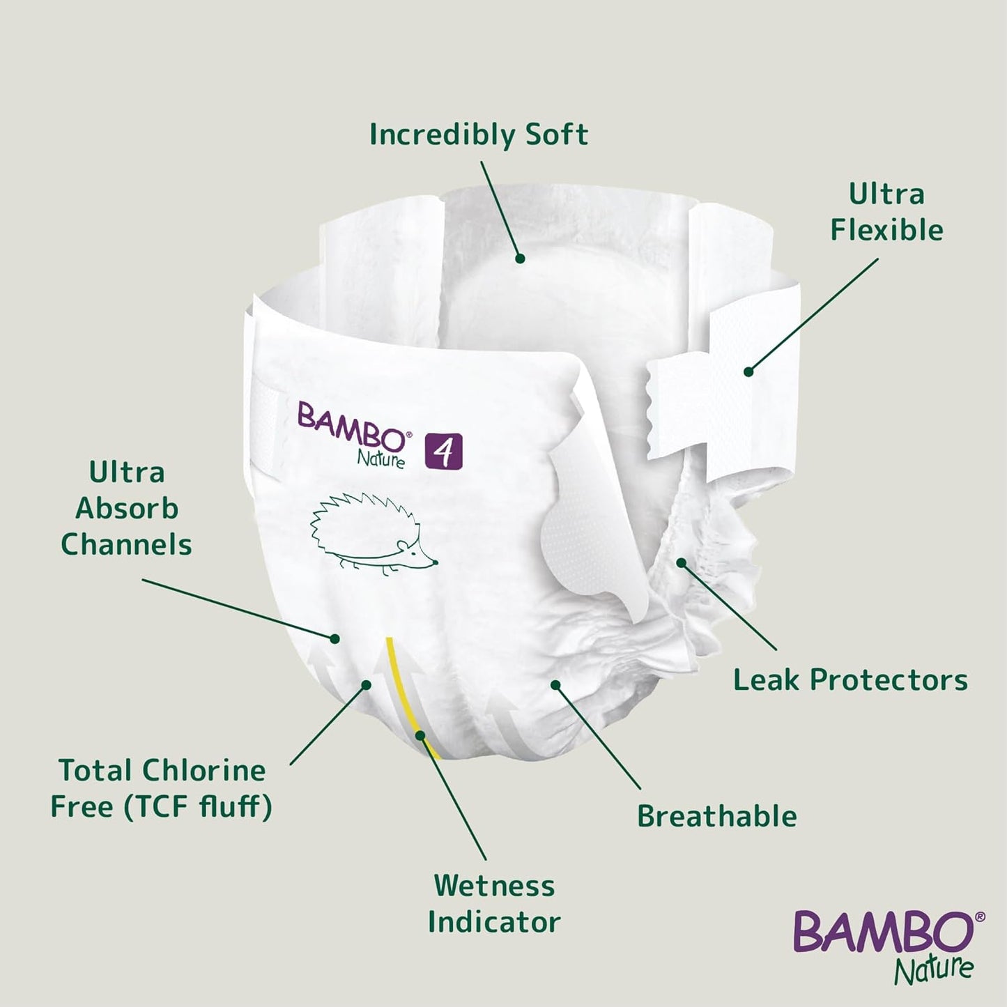 Size 4 Eco-Friendly Diaper, 7-14kg (48 diapers )Tall pack, Pack of 48 Nappies