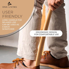 Beech Wood Shoe Horn - Durable, Lightweight, and Ergonomic - iHealthcare- ENA Living