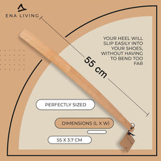 Beech Wood Shoe Horn - Durable, Lightweight, and Ergonomic - iHealthcare- ENA Living