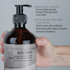 Hand Soap with Essential Oils, 500 ml, 1 Bottle of Liquid Hand Soap with Cedarwood, Sweet Orange & Lavender, Luxurious Hand Soap iHealthcare
