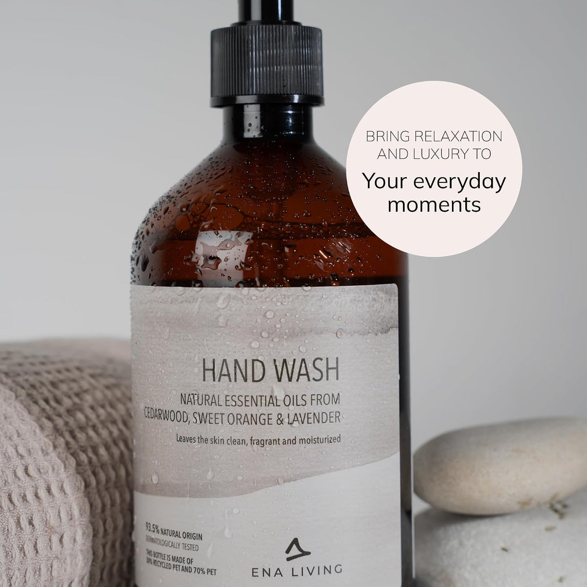 Hand Soap with Essential Oils, 500 ml, 1 Bottle of Liquid Hand Soap with Cedarwood, Sweet Orange & Lavender, Luxurious Hand Soap iHealthcare