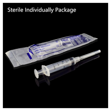 5ml Disposable Syringes with 22 Ga 1 Inch Needle, for Scientific Labs, Industrial, Liquid Measuring, Dispensing, Pack of 20