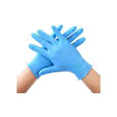 Blue Nitrile Disposable Gloves, Powder Free, Food Grade Gloves 100 Pcs (Large)