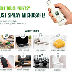 Antimicrobial Spray 120ml – Alcohol-Free Disinfectant for Hands, Face & Surfaces | Kills Bacteria & Viruses in 30 Seconds | Natural, Non-Toxic, No Smell, No Stickiness | Super-Oxidized Water iHealthcare