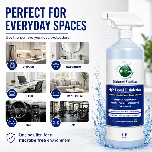 Microsafe Disinfectant and Sanitizer – 1L Bottle for Superior Hygiene and Germ Protection Microsafe
