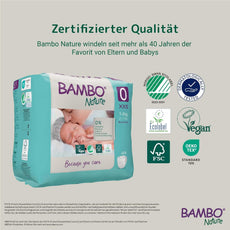 Size 0 Premium Eco Nappies, Premature (2-7lb/1-3kg) Pack of 24, XXS