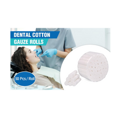 400 Count Dental Gauze Rolls Cottons Pads 1.5 Inch, 100% Cotton, Dentist Cotton Rolls Cotton Ball for Dental Clinic