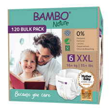 Bambo Nature Baby Diapers – Size 6 (16+ kg) – Pack of 6 (120 Nappies Total)