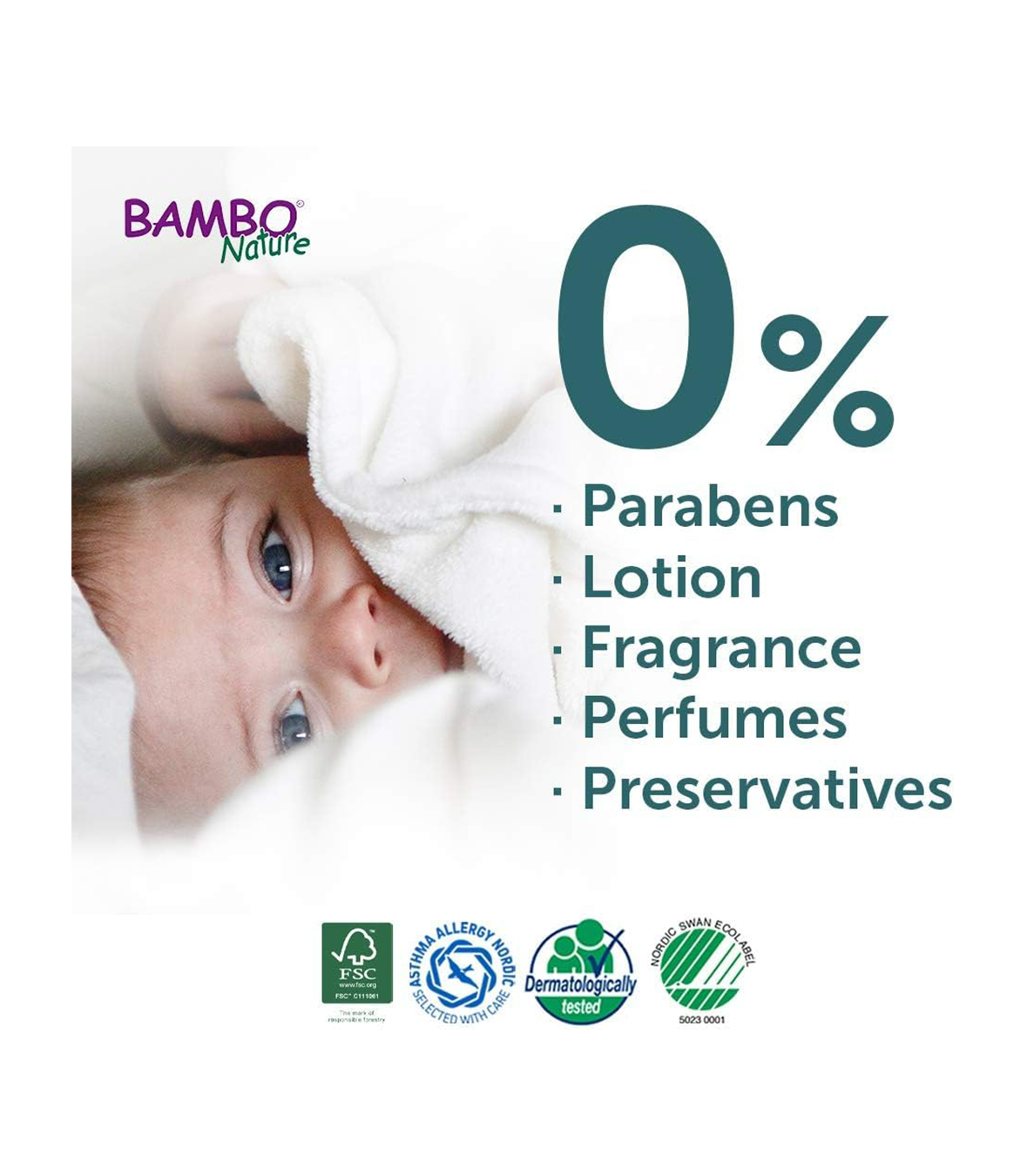 Bambo Nature Premium Eco Nappies, Eco-Labelled Newborn Nappies, Enhanced Leakage Protection, Secure & Comfortable Baby Nappies, Newborn Essentials - Size 1