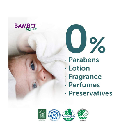 Bambo Nature Premium Eco Nappies, Eco-Labelled Newborn Nappies, Enhanced Leakage Protection, Secure & Comfortable Baby Nappies, Newborn Essentials - Size 1