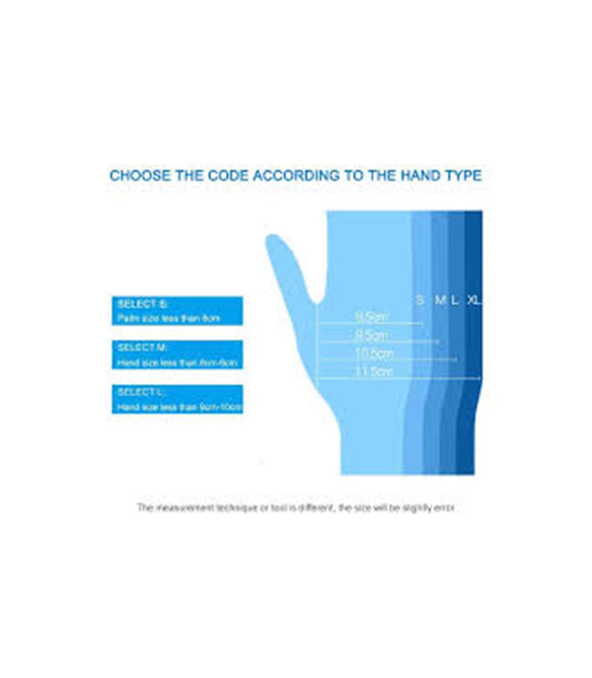 BSJ Fixings Blue Nitrile Disposable Gloves, Powder Free, Food Grade Gloves 100 Pcs (Large)