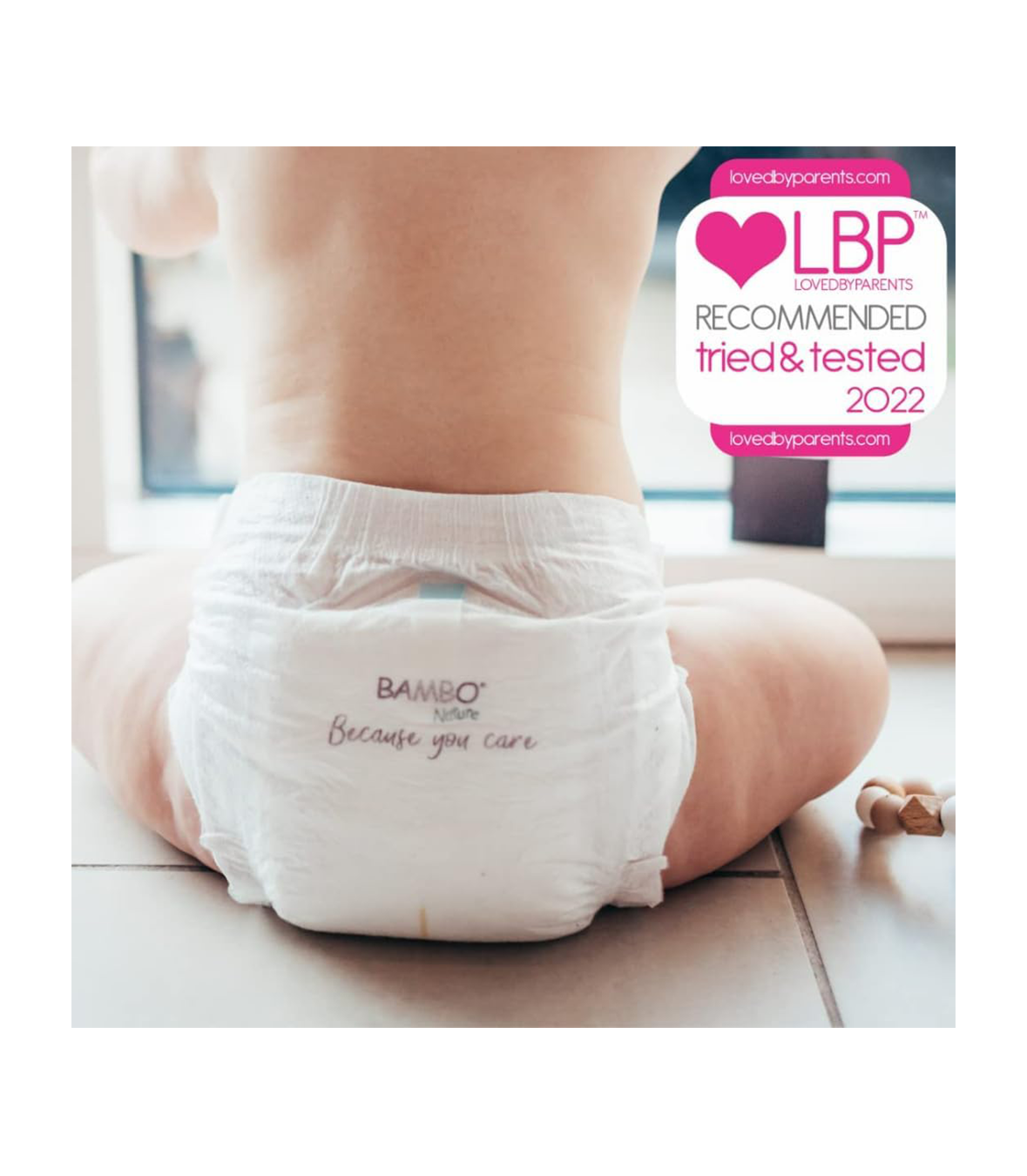 Bambo Nature Premium Eco Nappies, Eco-Labelled Newborn Nappies, Enhanced Leakage Protection, Secure & Comfortable Baby Nappies, Newborn Essentials - Size 1