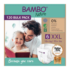 Bambo Nature Baby Diapers – Size 6 (16+ kg) – Pack of 6 (120 Nappies Total)