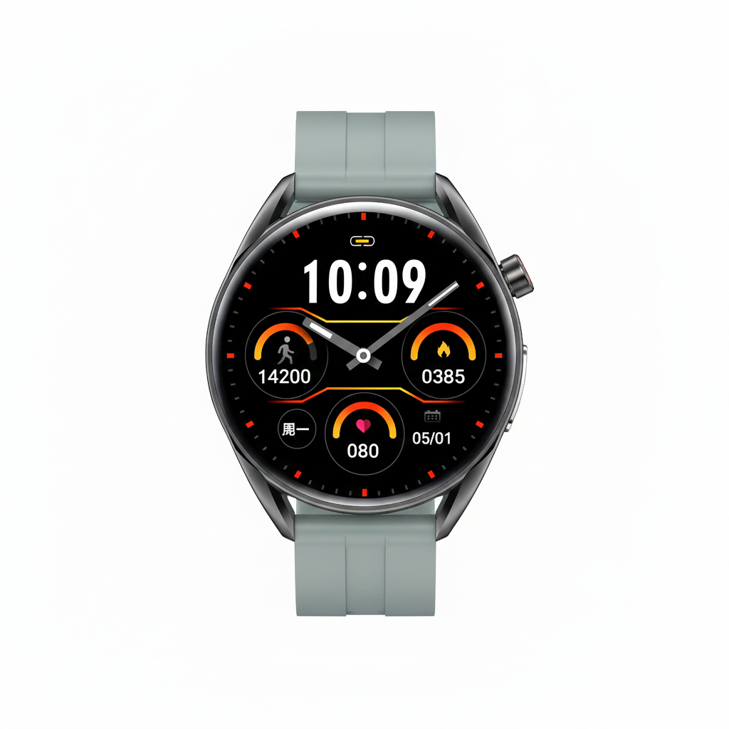 Halley Medical Supplies Medical Grade ECG Smart Watch - 1.28" Round HD Touch Screen, IP68 Waterproof Fitness Tracker with Heart Rate, Blood Oxygen (SpO2) & HRV Monitor, Health Watch for Android iOS