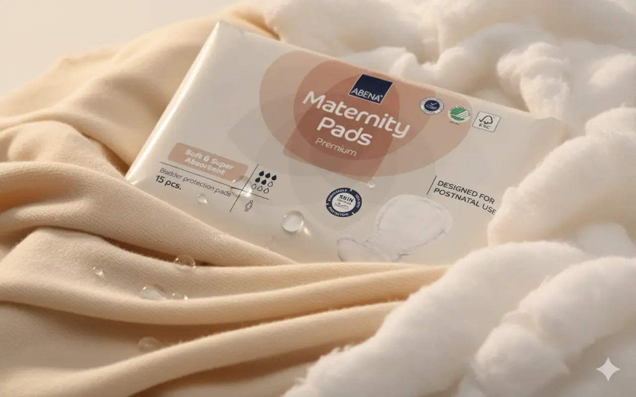 Premium Maternity Pads for Women - Heavy Absorbency, Ultra-Soft Comfort - 15 Pack - iHealthcare