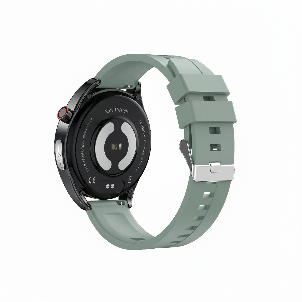 Halley Medical Supplies Medical Grade ECG Smart Watch - 1.28" Round HD Touch Screen, IP68 Waterproof Fitness Tracker with Heart Rate, Blood Oxygen (SpO2) & HRV Monitor, Health Watch for Android iOS