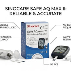 Sinocare Safe AQ MAX Test Strips Value Pack – Buy 3 Boxes, Get 1 FREE (4 x 50 Count) Sinocare