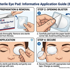 50 PCs Sterile Eye Pads - 6 x 8 cm Halley Medical Supplies Ltd.