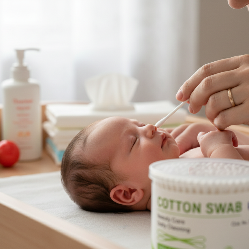 Halley Medical Supplies Ltd. Ear Buds - Pack of 3 (200 pcs each) - Round Thick Tips, 100% Cotton Swabs, Double-Tipped, Hygienic, Gentle, and Safe for Ears - Total of 900 Swabs - Assorted