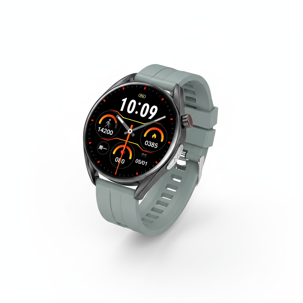 Halley Medical Supplies Medical Grade ECG Smart Watch - 1.28" Round HD Touch Screen, IP68 Waterproof Fitness Tracker with Heart Rate, Blood Oxygen (SpO2) & HRV Monitor, Health Watch for Android iOS