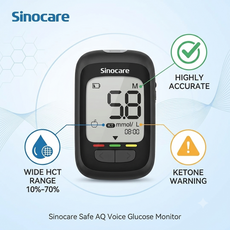 Sinocare Safe AQ Smart II – Bluetooth-Enabled with Mobile App (iOS & Android) Sinocare