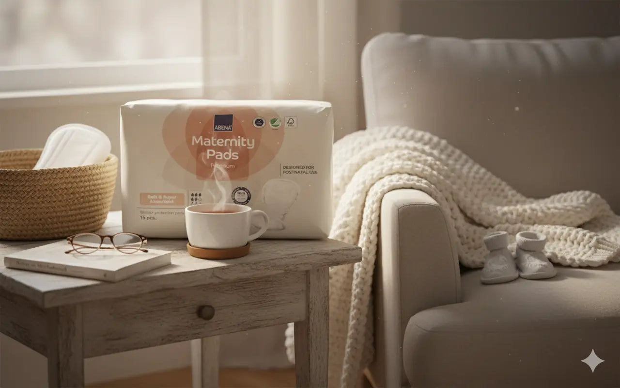 Premium Maternity Pads for Women - Heavy Absorbency, Ultra-Soft Comfort - 15 Pack - iHealthcare