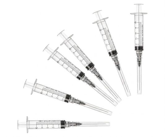 5 pcs 30ML/CC Plastic Syringe Disposable Individual Sealed Wrap Without Needle with Measurement for Scientific Feeding Pets Labs Watering Dispensing Halley Medical Supplies Ltd.