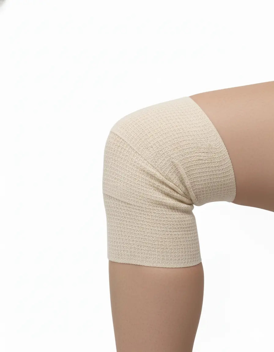 Crepe Elastic Cotton Bandage (6-Pack) - Washable & Reusable - Flexible Support for All Body Areas