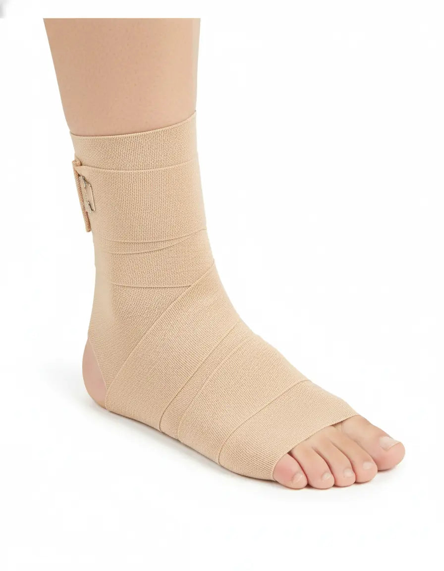 Crepe Elastic Cotton Bandage (6-Pack) - Washable & Reusable - Flexible Support for All Body Areas