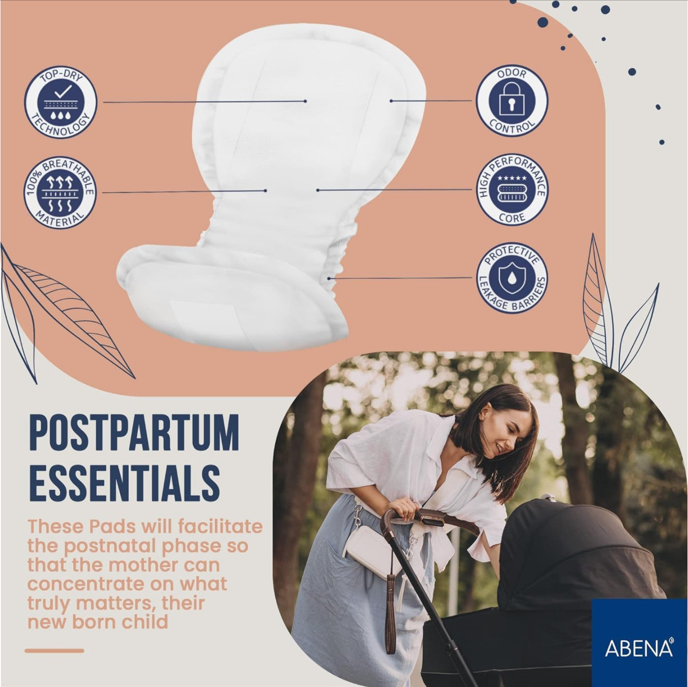Premium Maternity Pads - Maximum Comfort and Absorbency - 15 Count