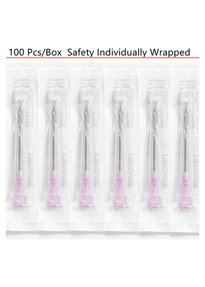 Kreireta 100PCS 18Ga 1.5" Luer Lock Dispensing Needles – Individually Sealed