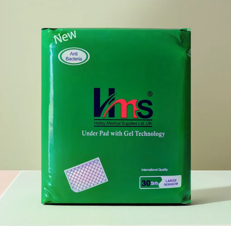 Halley Medical Supplies Under Pads with Gel Technology for Adult - Bed pads - 180 pads - Large 90x60 cm.