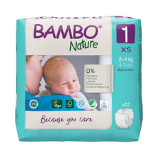Size 1 Nappies Premium Eco Nappies, Eco-Labelled Newborn Nappies, Enhanced Leakage Protection, Secure & Comfortable Baby Nappies, Newborn Essentials -  (4-9 lb/2-4 kg), 22PK