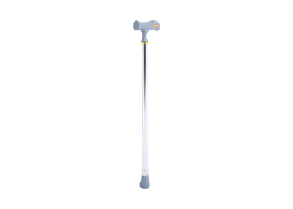 Naroote Aluminum Alloy Walking Stick – 10-Level Safety Adjustment (Silver, 24–38in)