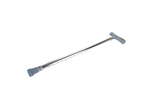 Naroote Aluminum Alloy Walking Stick – 10-Level Safety Adjustment (Silver, 24–38in)